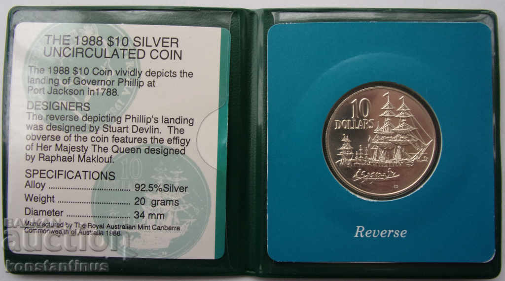 Australia $ 10 1988 UNC Rare with price € 63.91 | 125.00 BGN