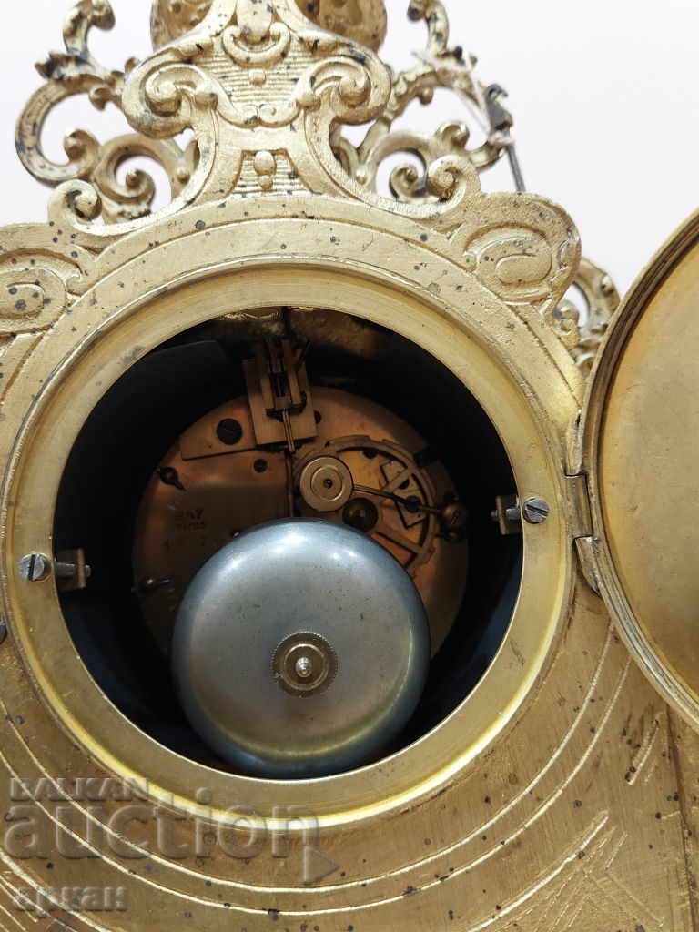 Auction bronze fireplace clock Auction bronze fireplace clock