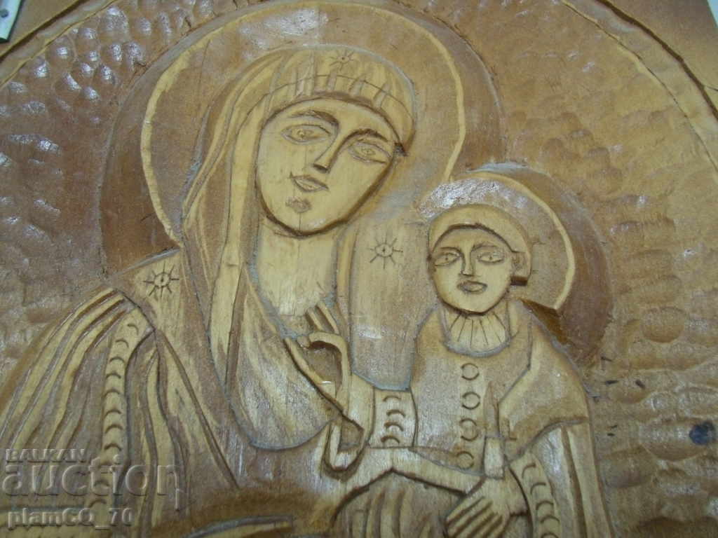 Auction № * 5898 old wooden icon - wood carving Auction № * 5898 old wooden icon - wood carving