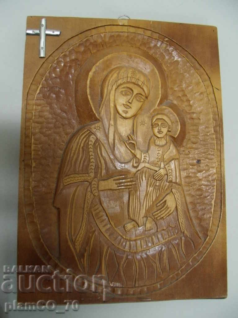 № * 5898 old wooden icon - wood carving - 6 № * 5898 old wooden icon - wood carving - 6