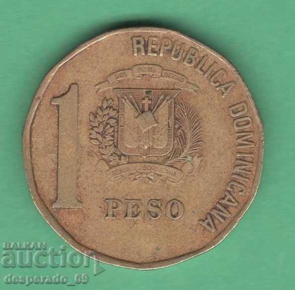 (¯` '• .¸ 1 peso 2002 DOMINICAN REPUBLIC ¸. •' ´¯)