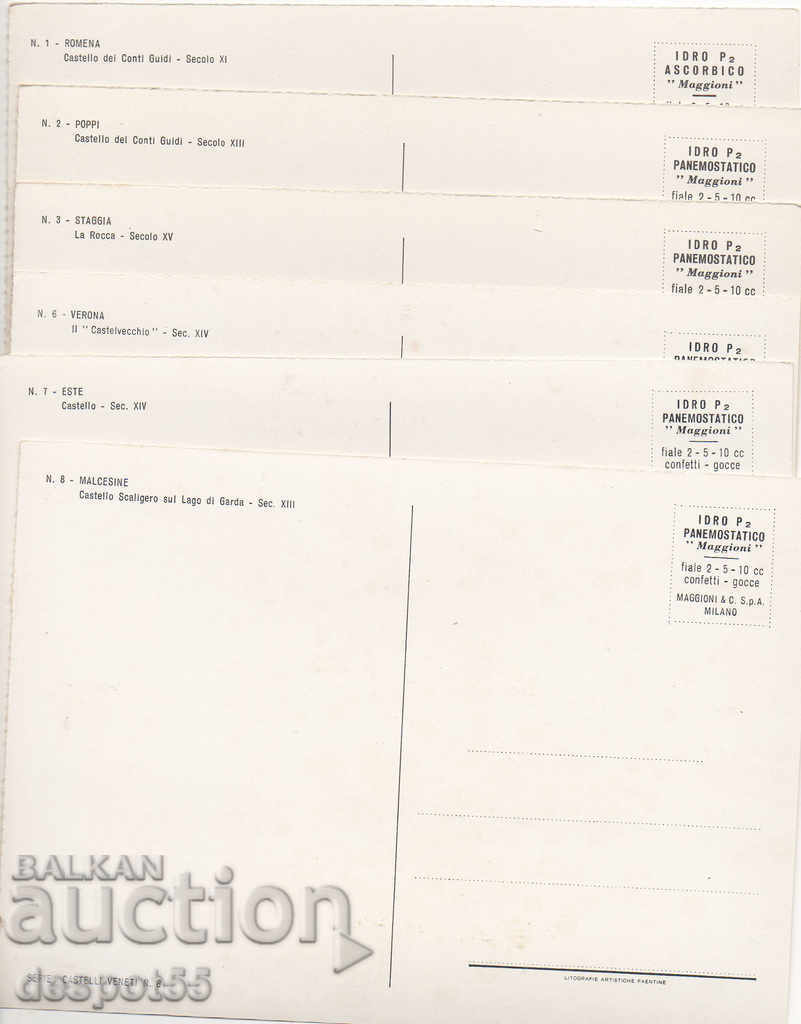 Italy. Cards - "Fortress of Italy" series. - 7 Italy. Cards - "Fortress of Italy" series. - 7