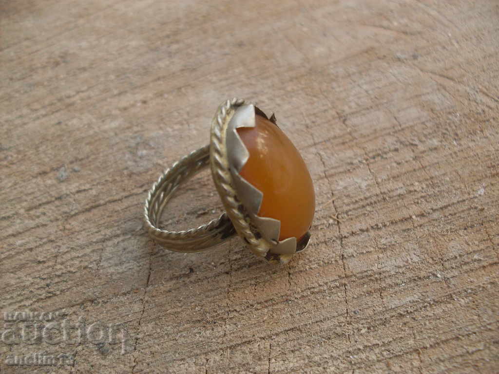 STAR RING WITH AMBER with price € 28.00 | 54.76 BGN