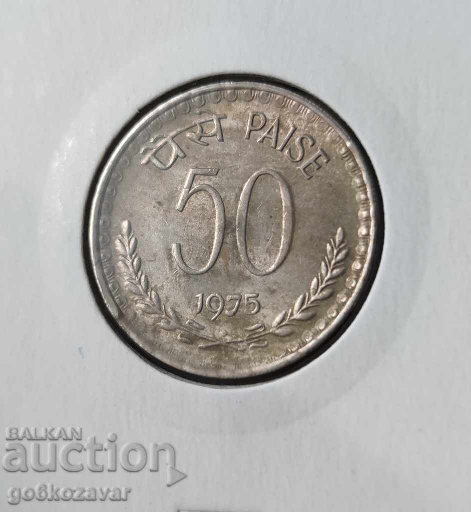 India 50 Paisa 1975 with price 2.50 BGN | € 1.28 India 50 Paisa 1975 with price 2.50 BGN | € 1.28