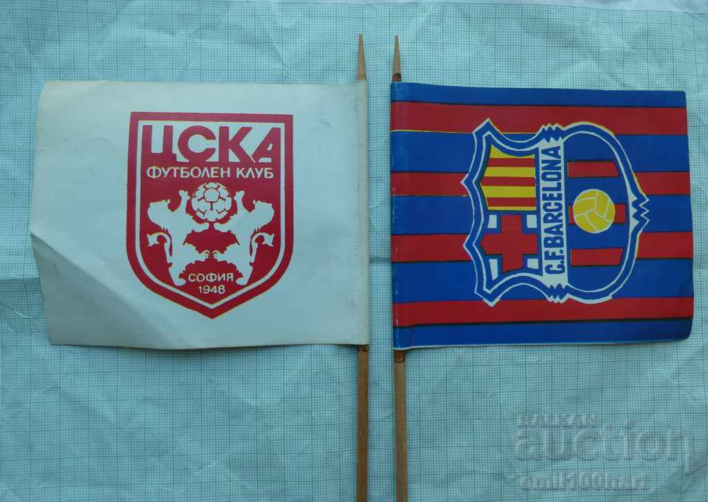 Auction Flags with Hristo Stoichkov in CSKA and Barcelona Auction Flags with Hristo Stoichkov in CSKA and Barcelona