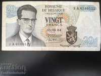 Belgium 20 Francs 1964 Pick 138 Ref 0512