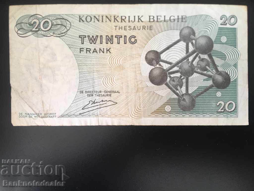 Belgium 20 Francs 1964 Pick 138 Ref 0856 with price 3.00 BGN | € 1.53 Belgium 20 Francs 1964 Pick 138 Ref 0856 with price 3.00 BGN | € 1.53