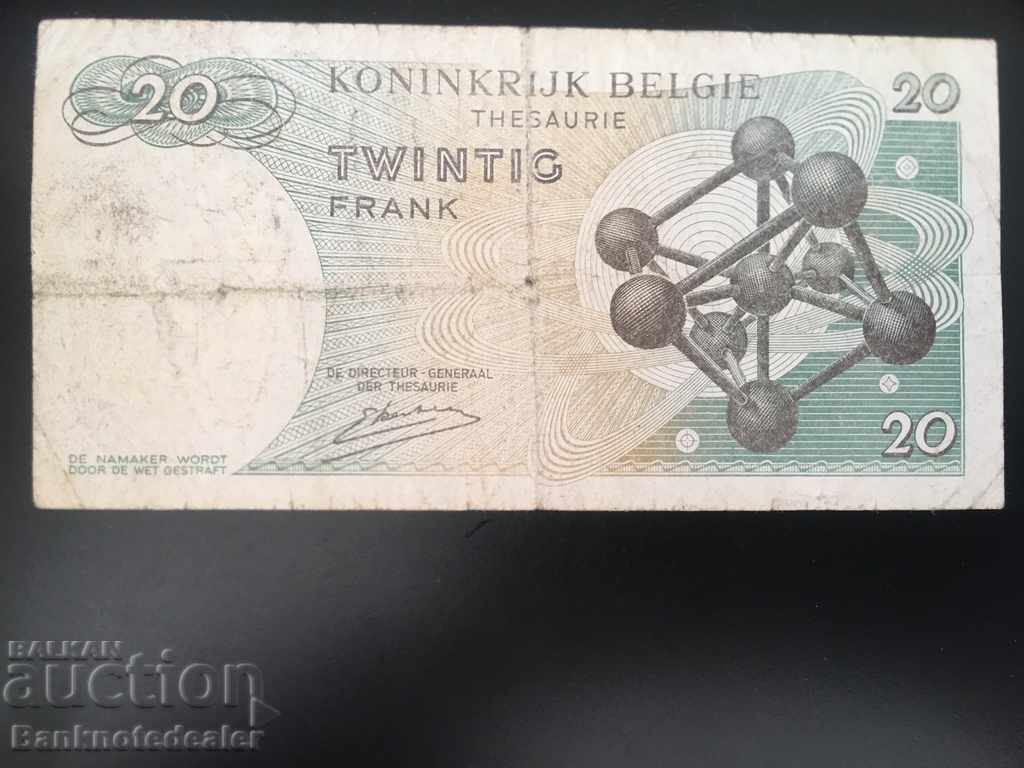 Belgium 20 Francs 1964 Pick 138 Ref 3279 with price 3.00 BGN | € 1.53