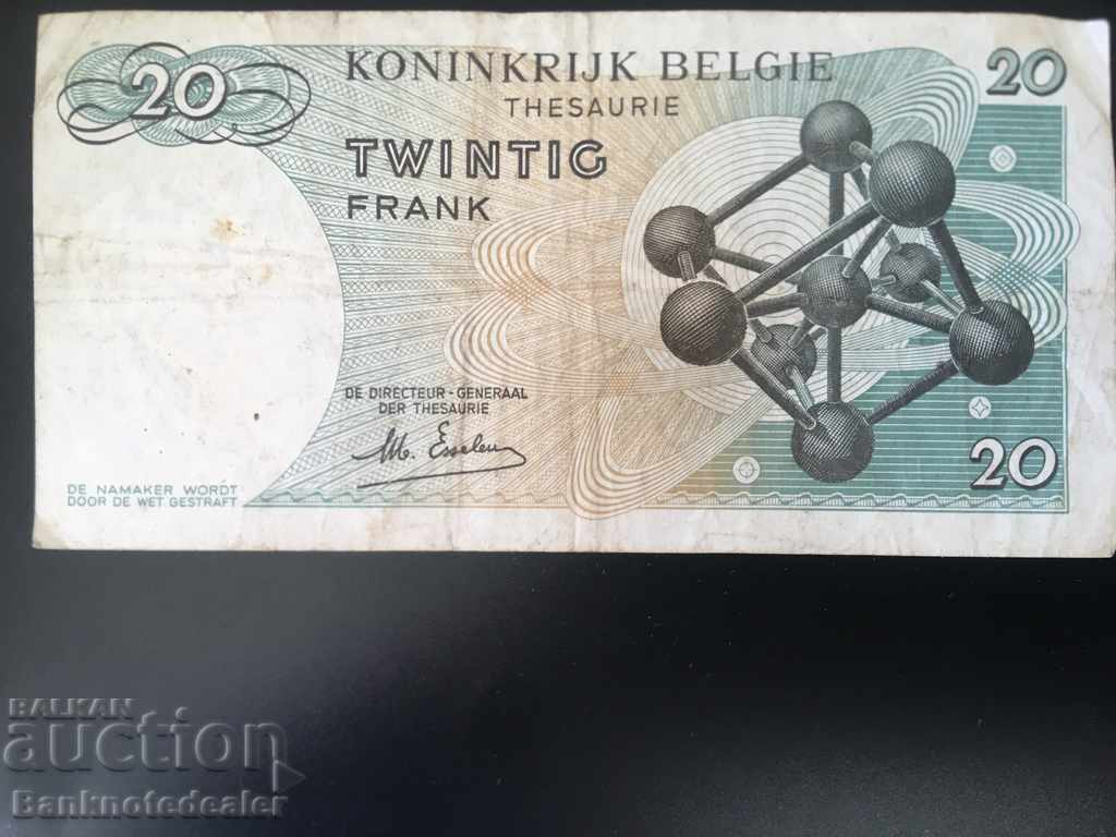 Belgium 20 Francs 1964 Pick 138 Ref 5499 with price 3.00 BGN | € 1.53
