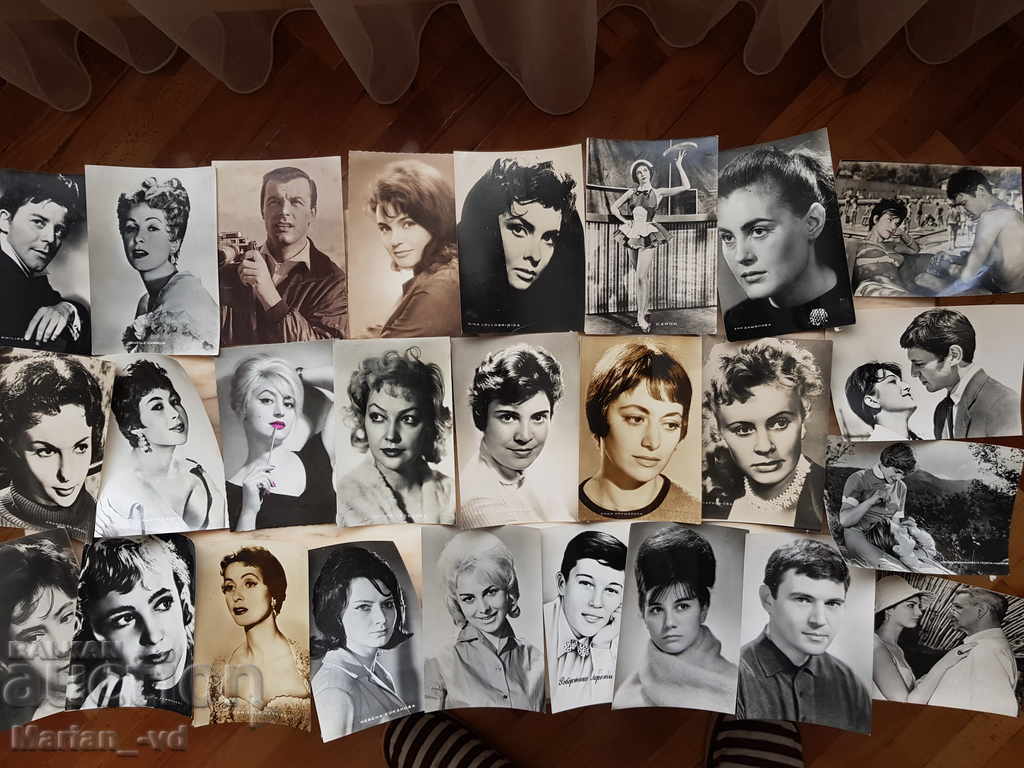 Old cards of singers and actors from the 60s - 50 pieces - 6 Old cards of singers and actors from the 60s - 50 pieces - 6