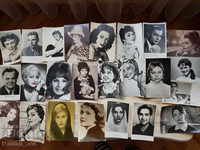 Old cards of singers and actors from the 60s - 50 pieces