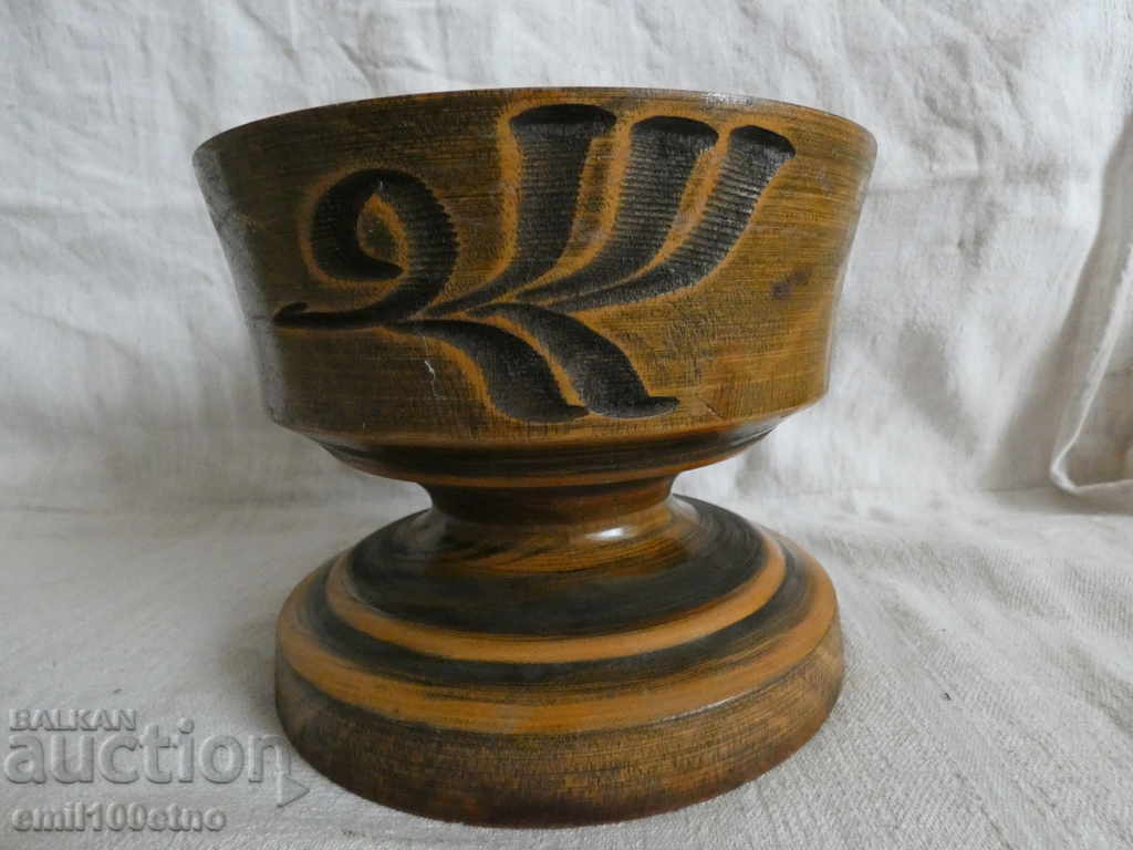 Massive Cup - Cup - Goblet - Pot of heavy wood - wood carving with price 25.00 BGN | € 12.78