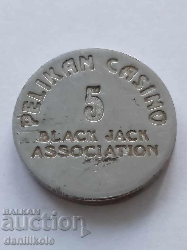 * $ * Y * $ * PELIKAN CASINO BLACK JACK ASSOCIATION TOKEN * $ * Y * $ * - 6 * $ * Y * $ * PELIKAN CASINO BLACK JACK ASSOCIATION TOKEN * $ * Y * $ * - 6