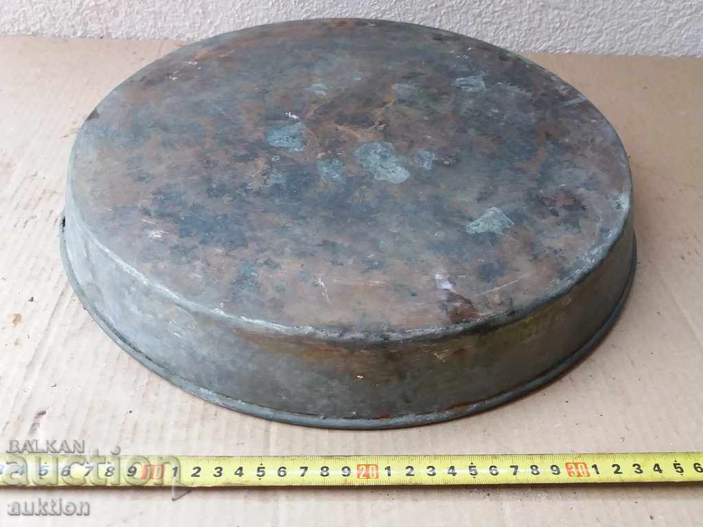 EXCELLENT REVIVAL FORGED COPPER TRAY, PANCAKE PAN - 7