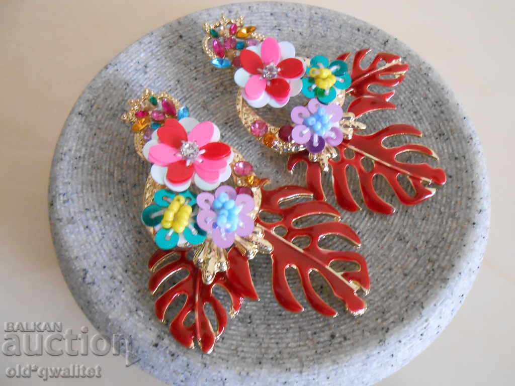 Wonderful earrings, huge, gilding, handmade with price 197.00 BGN | € 100.72 Wonderful earrings, huge, gilding, handmade with price 197.00 BGN | € 100.72