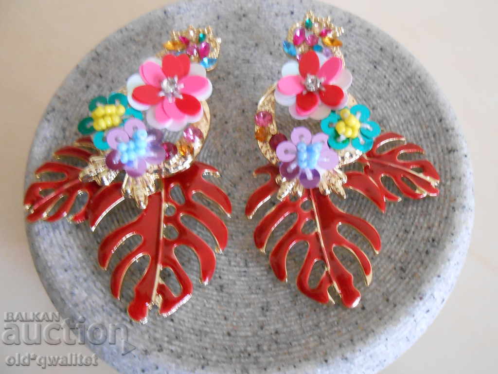 Delivery of Wonderful earrings, huge, gilding, handmade Delivery of Wonderful earrings, huge, gilding, handmade