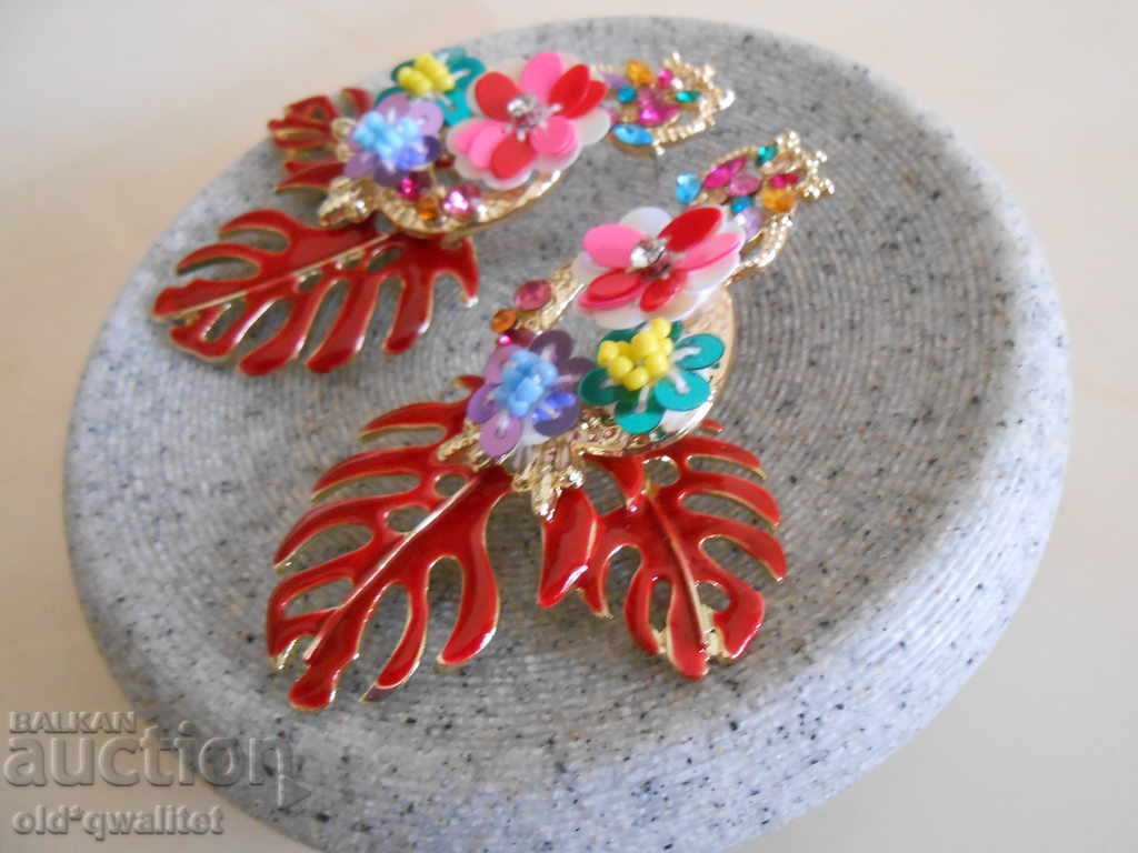 Wonderful earrings, huge, gilding, handmade - 7 Wonderful earrings, huge, gilding, handmade - 7