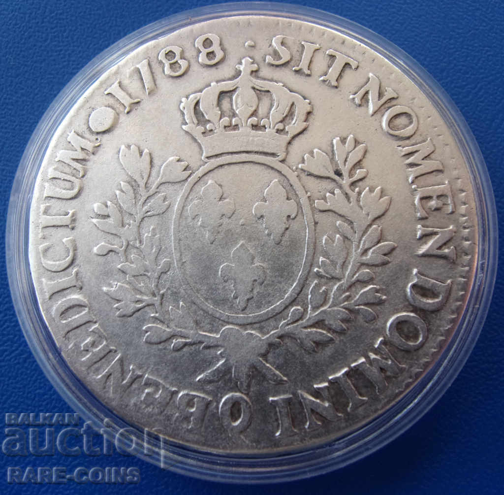 Γαλλία Louis XVI Thaler - 1 ECU 1788 Σπάνιο πρωτότυπο με τιμή € 74.14 | 145.01 BGN