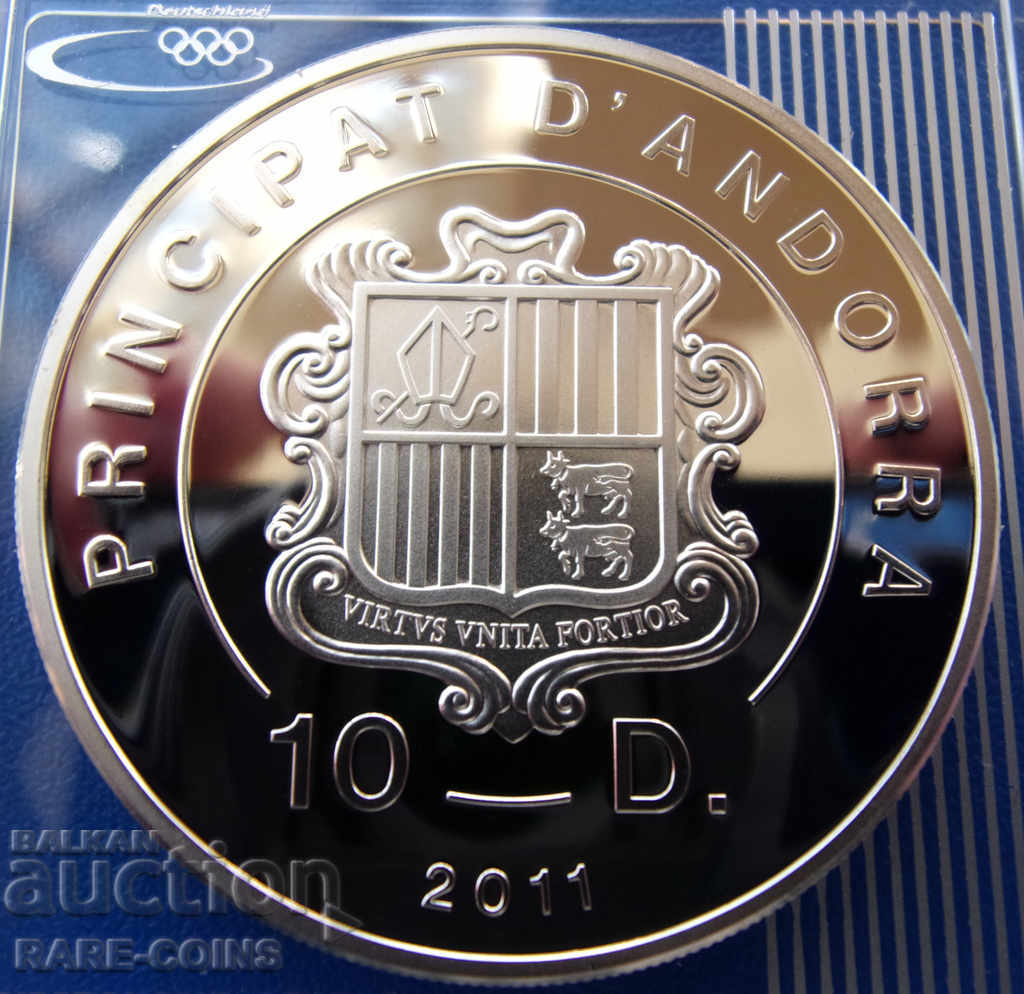 Andorra 10 Diner 2011 UNC PROOF Rar Original cu preț € 58.80 | 115.00 BGN