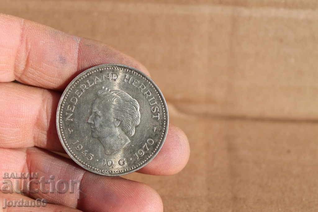 Auction Silver Dutch 10 guilders 1970 Auction Silver Dutch 10 guilders 1970