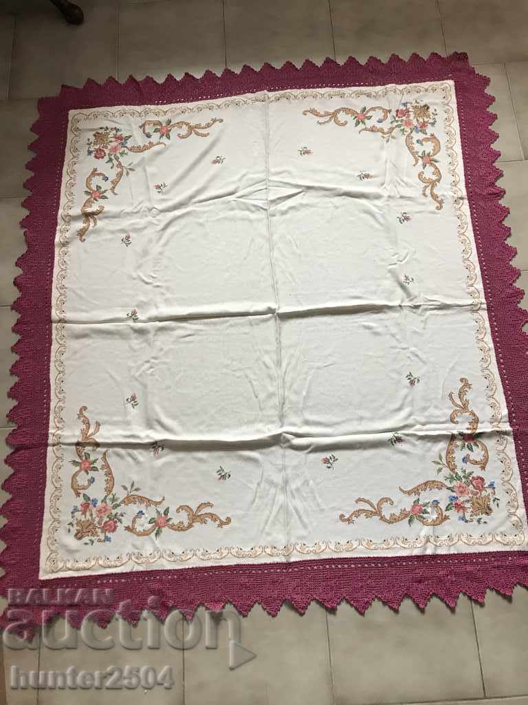 Tablecloth - hand embroidery with a beautiful braid