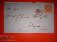 TRAVEL ENVELOPE FRANCE 1867 - 40 MARSEILLE VALENCIA