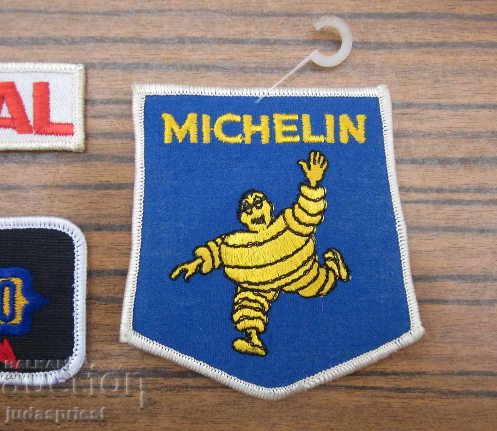 Auction TOTAL SUNOCO MICHELIN lot old stripes emblems Auction TOTAL SUNOCO MICHELIN lot old stripes emblems