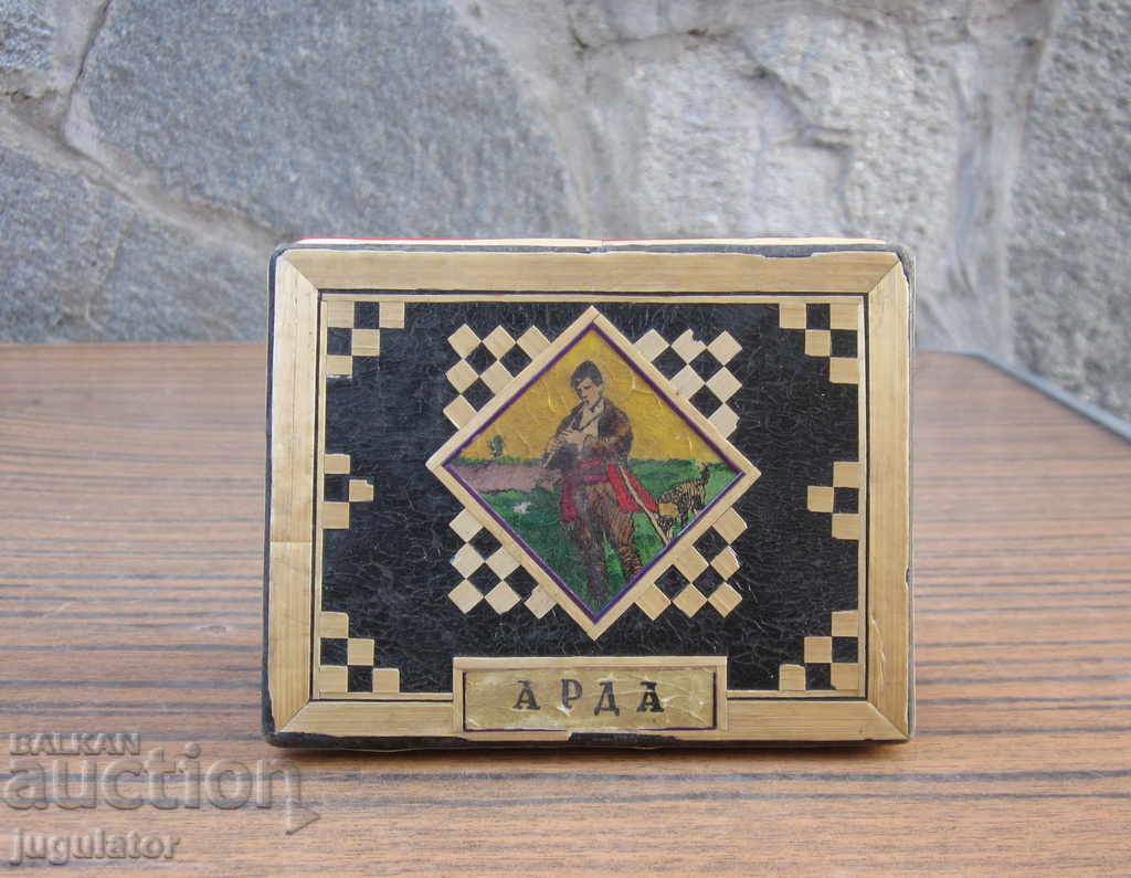 ancient Bulgarian folklore cigarette lighter with matches