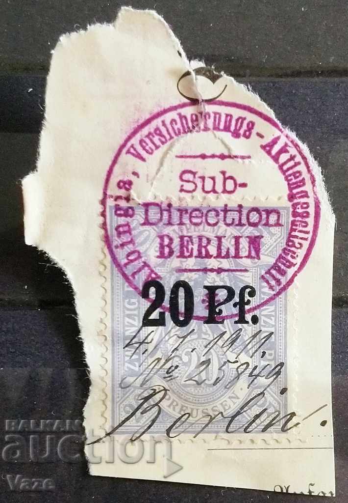 German Empire, tax with overprint!