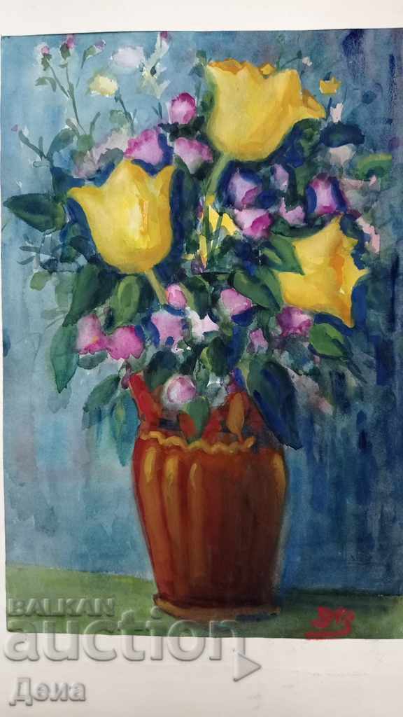 Dimitar Vulkanov, Dvulitsev ACUARELA cu preț € 51.13 | 100.00 BGN