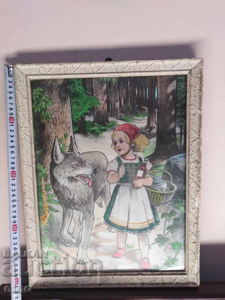 Auction OLD PICTURE, LITHOGRAPHY-RED HAT Auction OLD PICTURE, LITHOGRAPHY-RED HAT