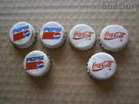 ретро винтидж 70те капачки Coca Cola PEPSI lot кола пепси