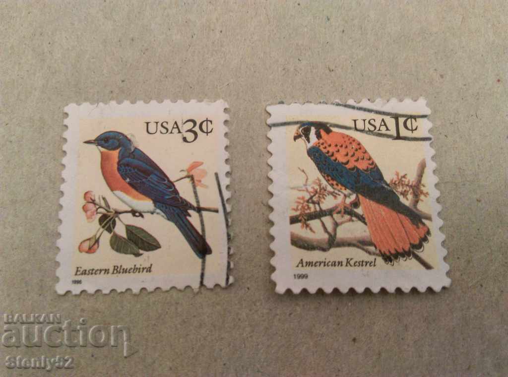 Postage stamps 2 USA from 1996 and 1999