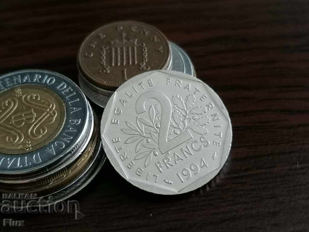 Монета - Франция - 2 франка | 1994г.