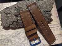 Leather watch strap 24mm Genuine leather handmade 825