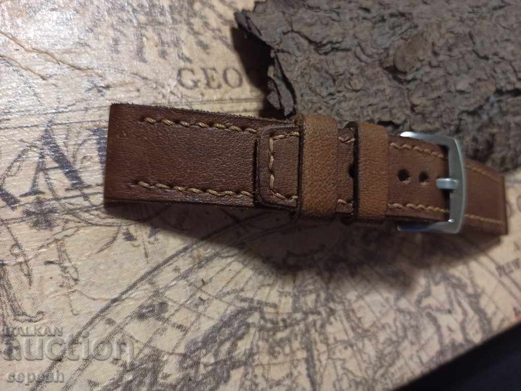 Delivery of Leather watch strap 22mm Genuine leather by hand 827 Delivery of Leather watch strap 22mm Genuine leather by hand 827