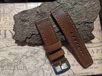 Leather watch strap 22mm Genuine leather by hand 827