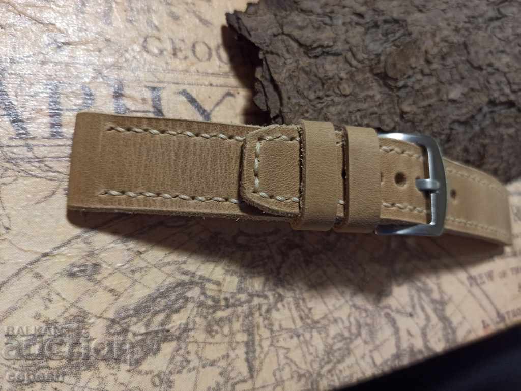 Delivery of Leather watch strap 22mm Genuine leather by hand 829 Delivery of Leather watch strap 22mm Genuine leather by hand 829
