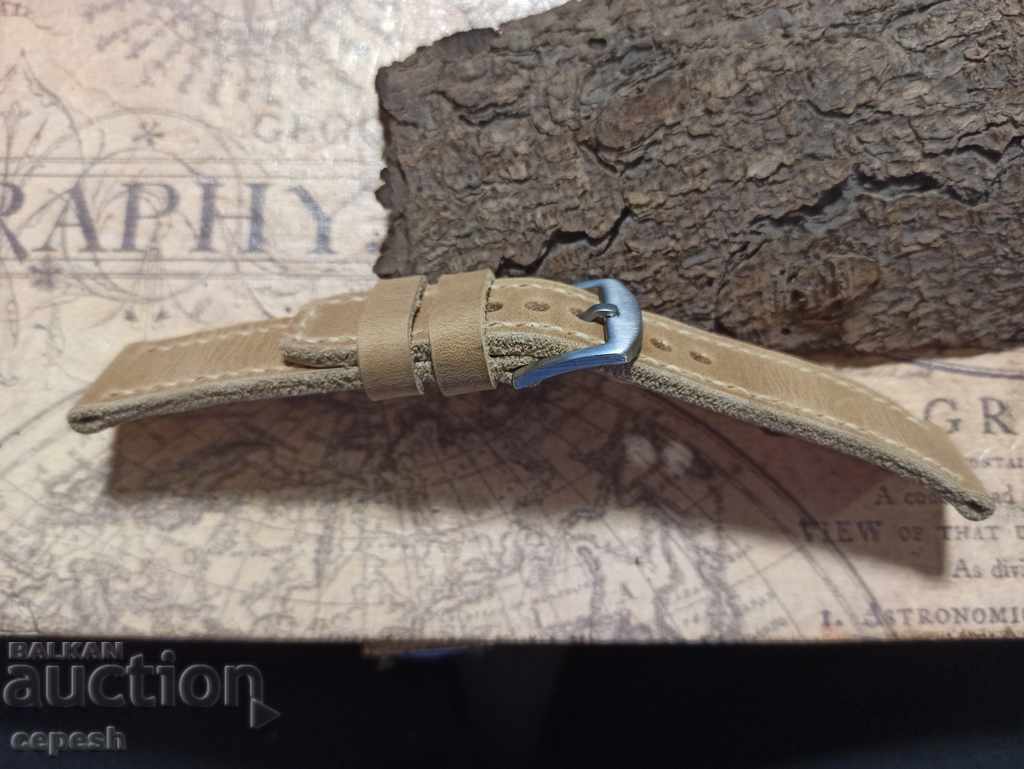 Leather watch strap 22mm Genuine leather by hand 829 - 6 Leather watch strap 22mm Genuine leather by hand 829 - 6