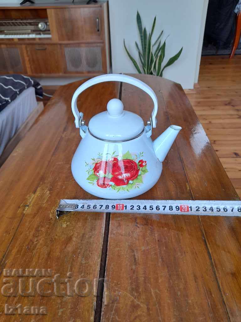 Auction Old enamel teapot Auction Old enamel teapot