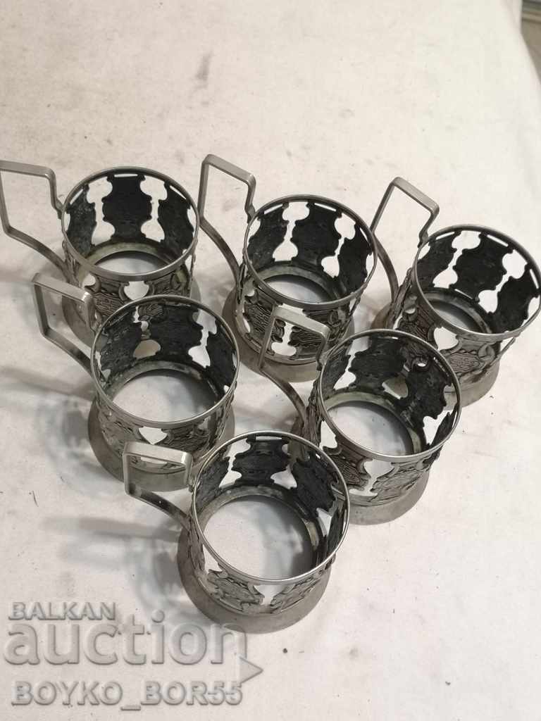 Set of Original Russian Soviet Cups Melchior - 5 Set of Original Russian Soviet Cups Melchior - 5