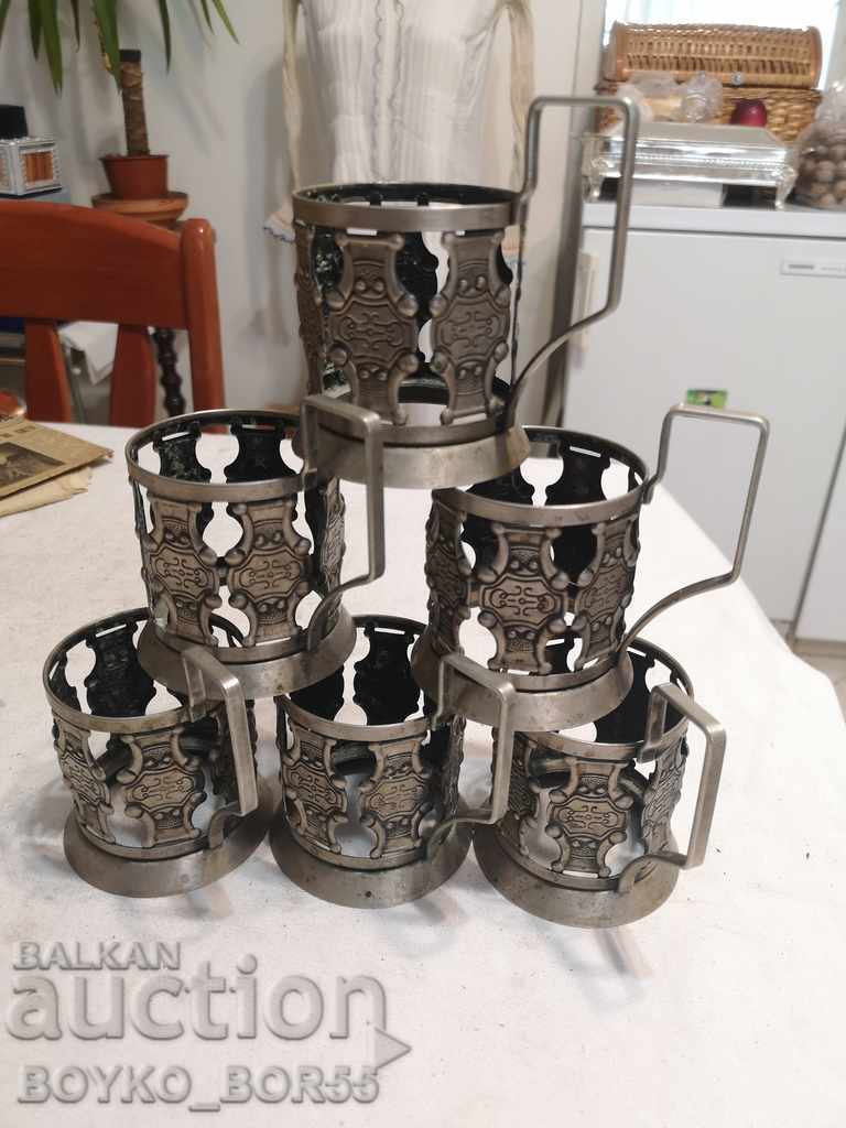 Set of Original Russian Soviet Cups Melchior - 7 Set of Original Russian Soviet Cups Melchior - 7