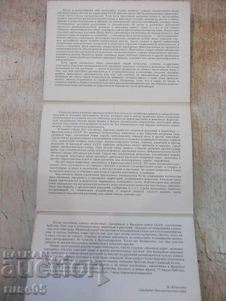 Lot of 16 pcs. insect cards from the red book of the USSR - 5 Lot of 16 pcs. insect cards from the red book of the USSR - 5