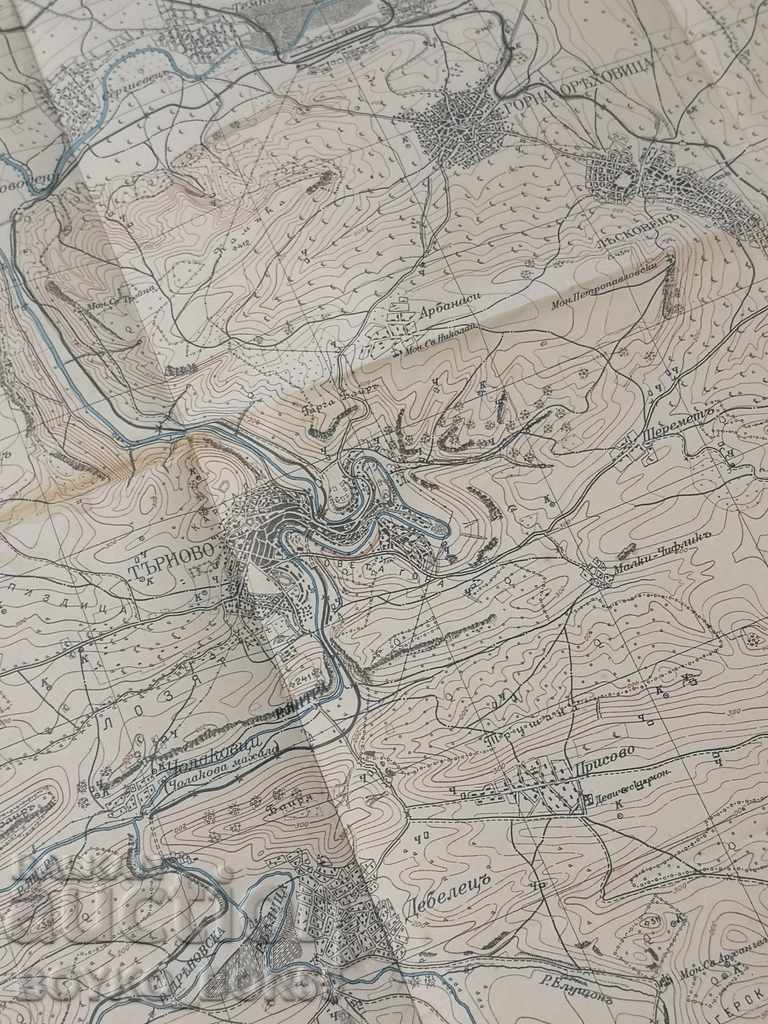 Auction  Original Military Royal Topographic Map Tarnovo Surroundings
