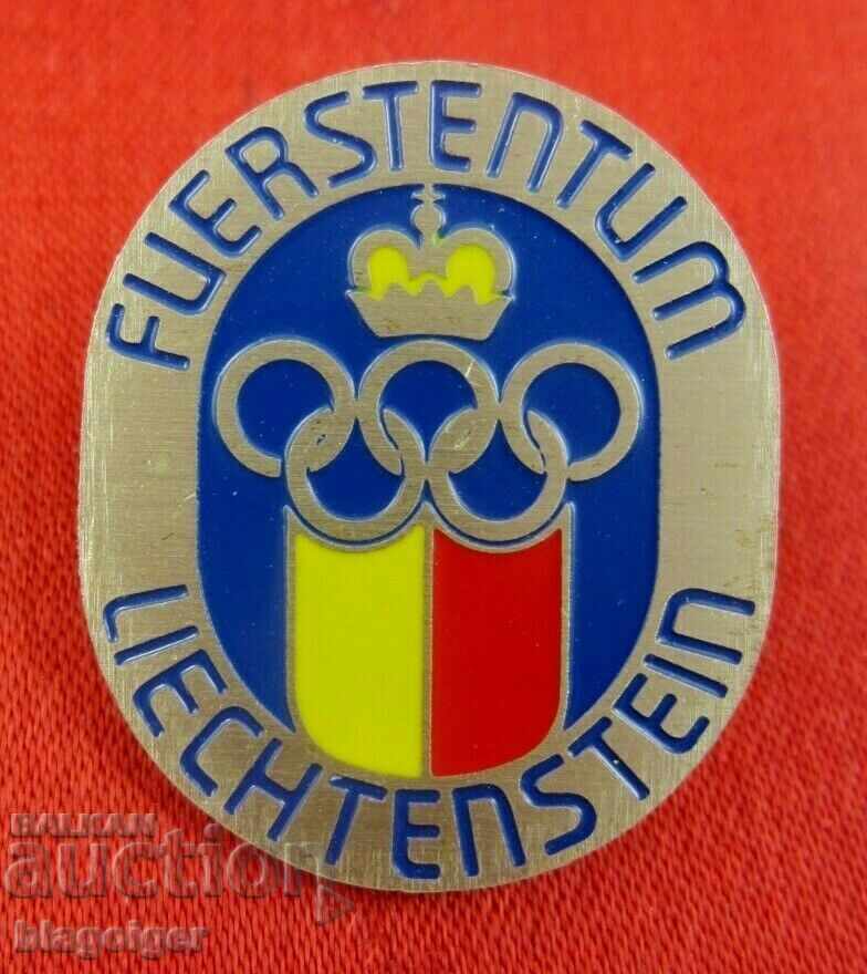 OLD OLYMPIC BADGE-LIECHTENSTEIN-OLYMPIC COMMITTEE