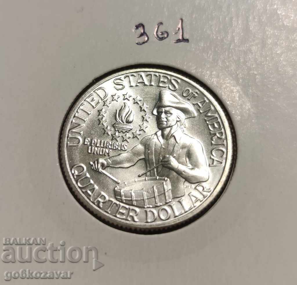 United States 25 cents 1976 UNC Anniversary Silver United States 25 cents 1976 UNC Anniversary Silver