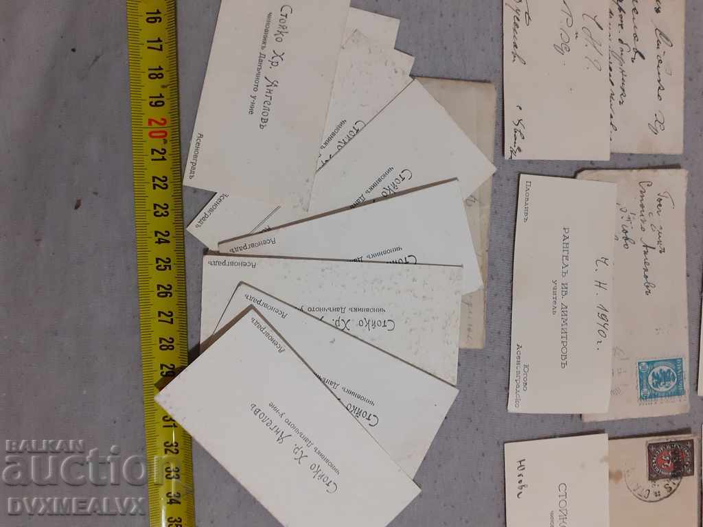 Delivery of Lot of royal business cards with wishes, stamps, envelopes