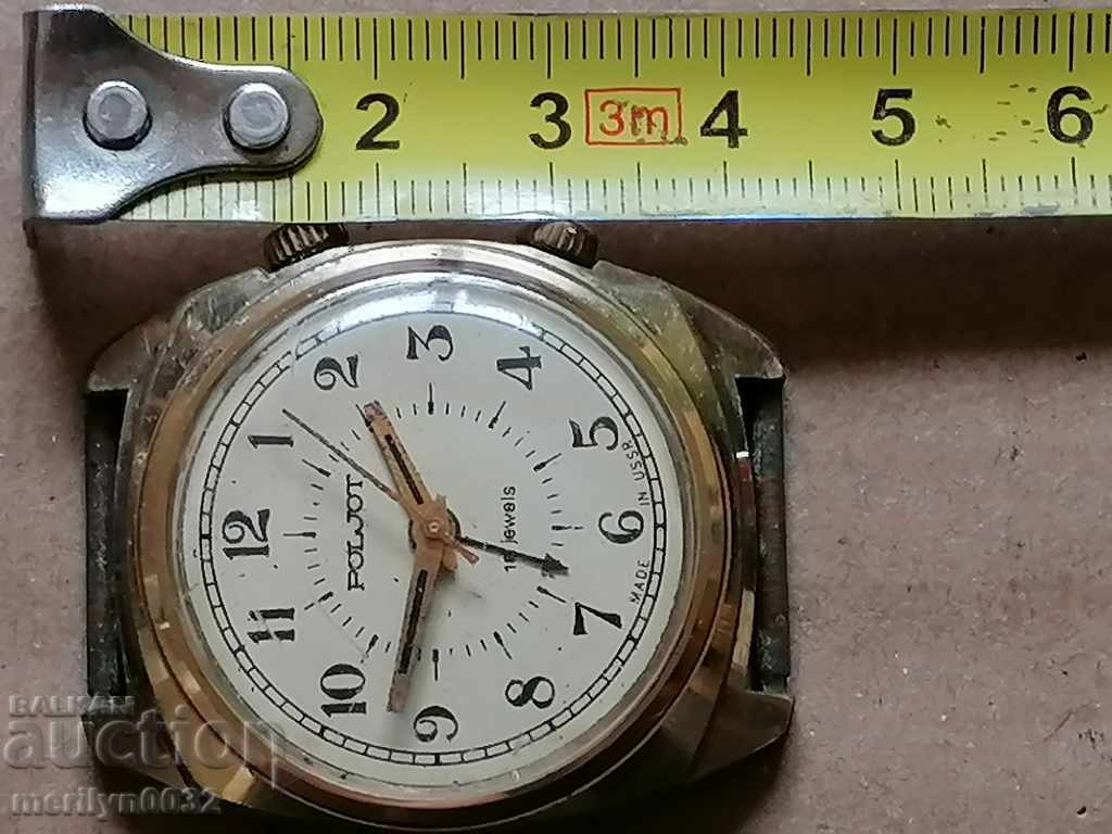 Wristwatch Flight with gilding 5 mic second hand, WORKS with price 157.00 BGN | € 80.27