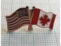 10773 Badge - Flags Canada USA - Email
