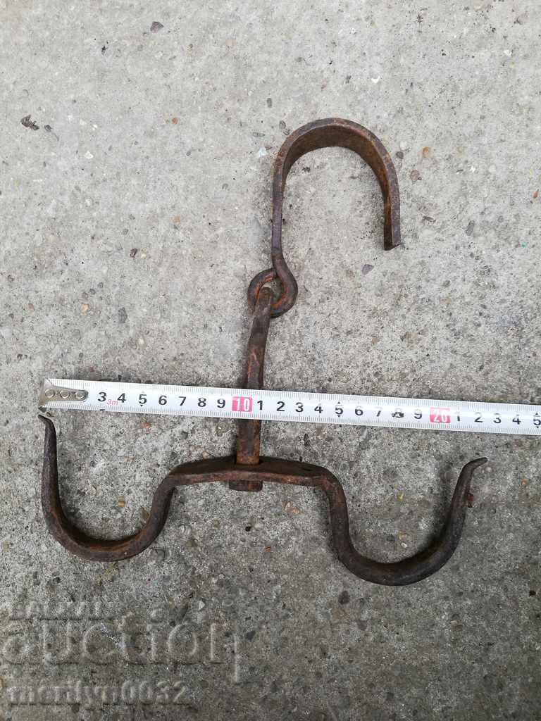 Delivery of An old forged scraping hook, double twin Delivery of An old forged scraping hook, double twin